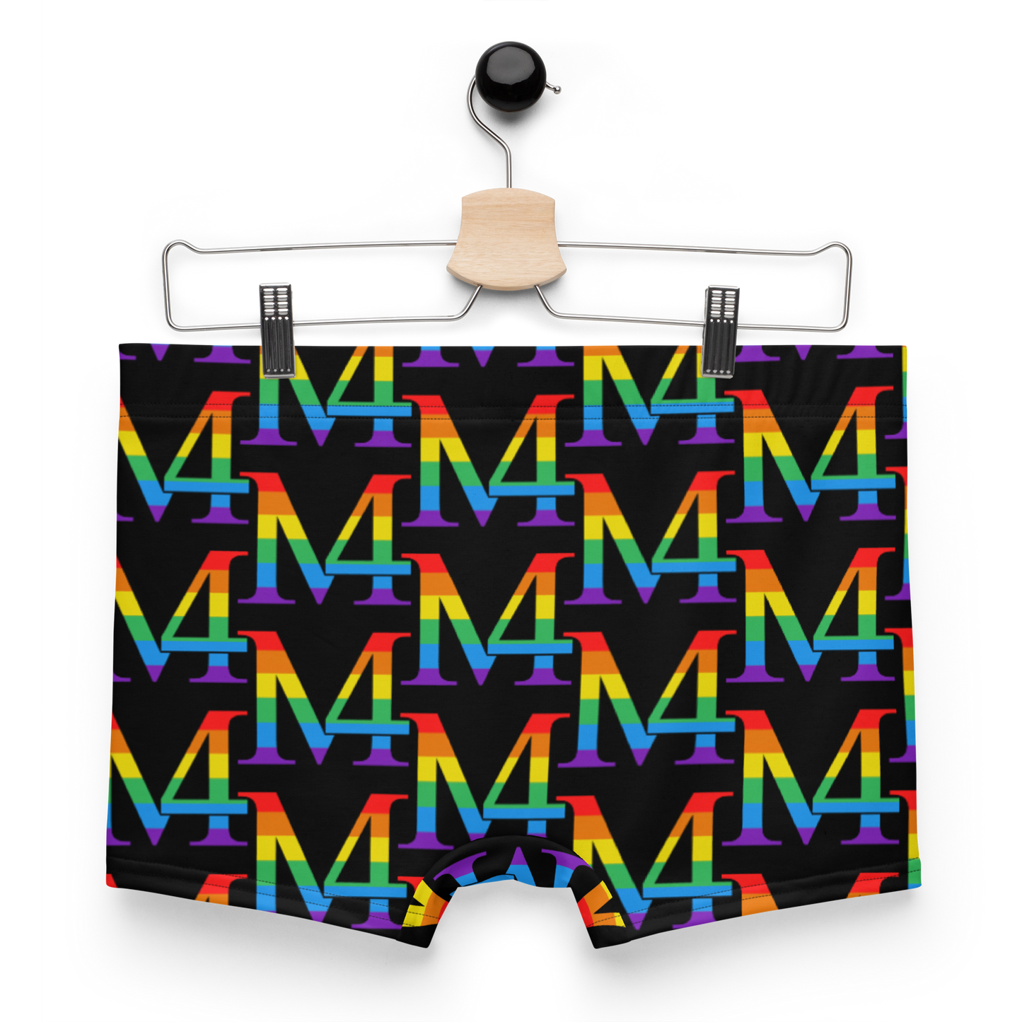 Rainbow Logo Black Boxer Briefs