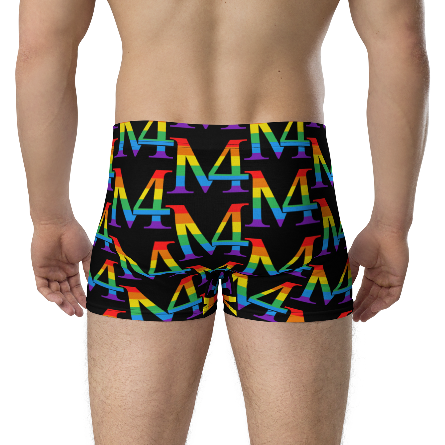 Rainbow Logo Black Boxer Briefs