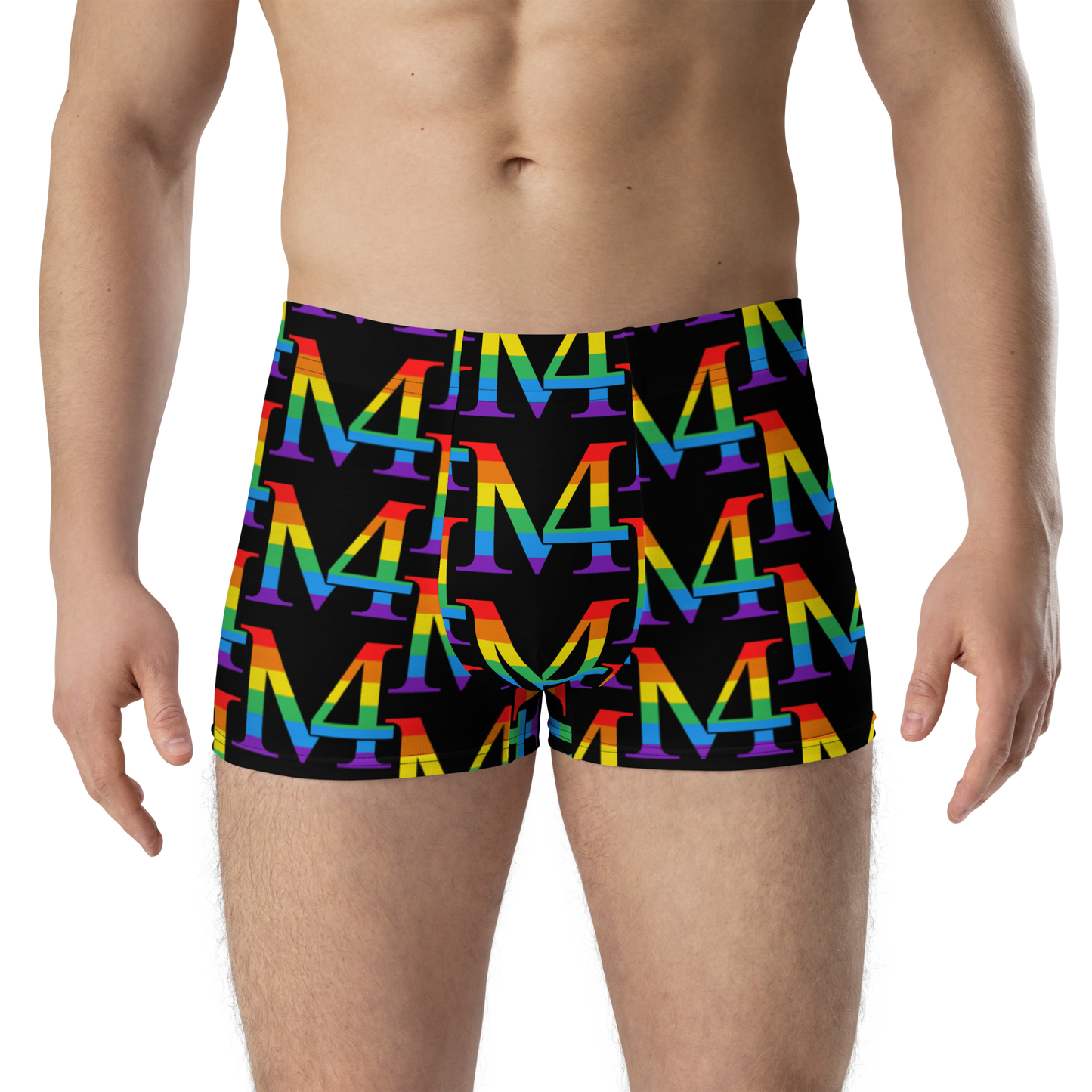 Rainbow Logo Black Boxer Briefs