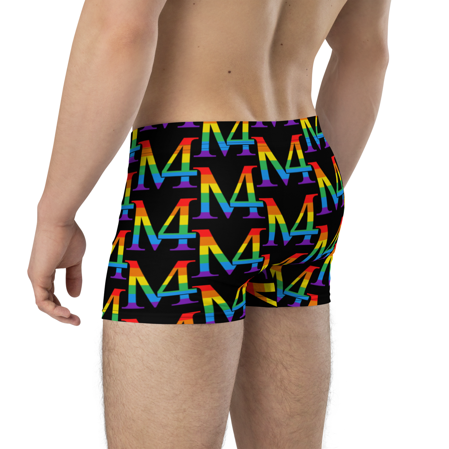 Rainbow Logo Black Boxer Briefs