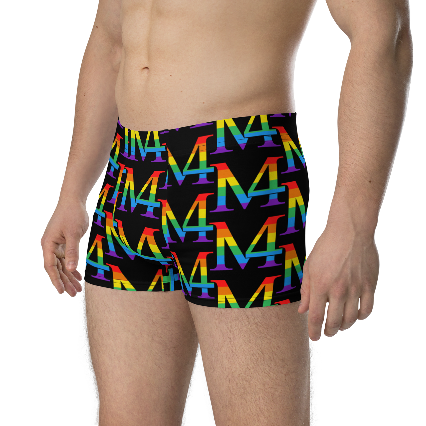 Rainbow Logo Black Boxer Briefs