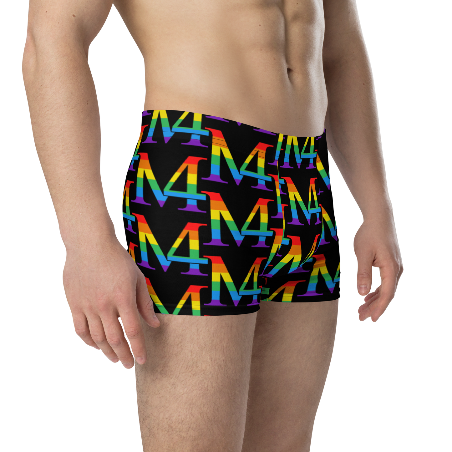 Rainbow Logo Black Boxer Briefs