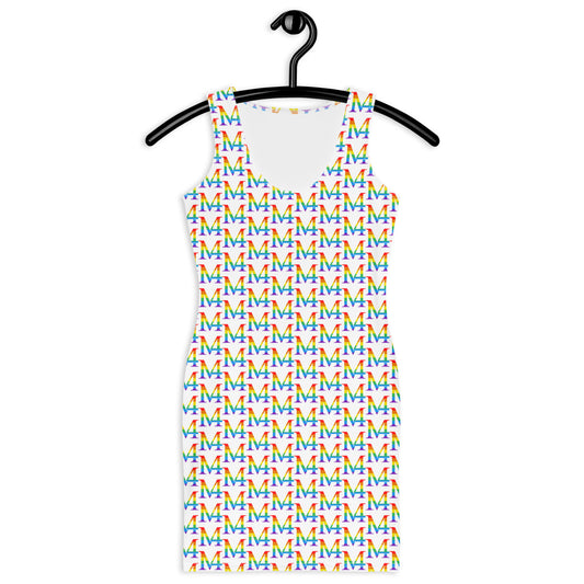 Rainbow Logo Fitted Dress